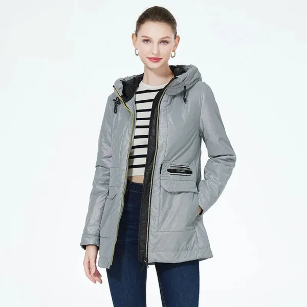 ICEbear Actress Women's Clothing Fashion Hooded Jacket Windproof Warm Autumn Coat