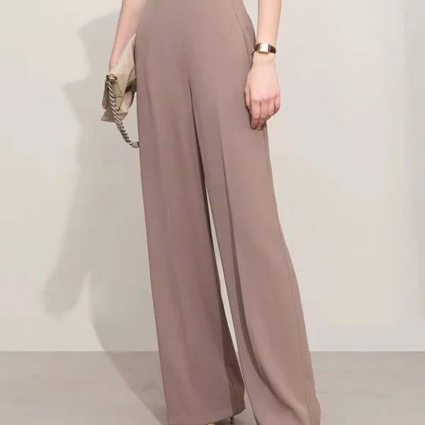 Amii Minimalism Summer New Wide Leg Pants Women Straight Basics Casual Pants Female Solid Full Length Pants