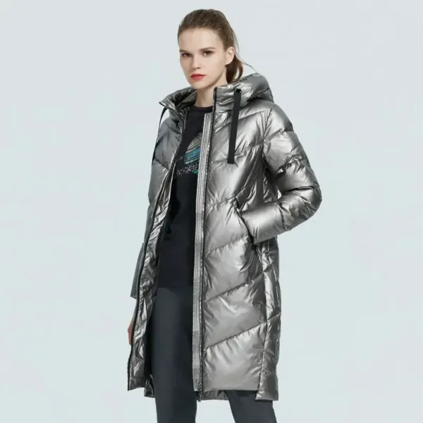 ICEbear hooded winter women's  jacket fashion casual slim long warm cotton coat brand ladies parkas