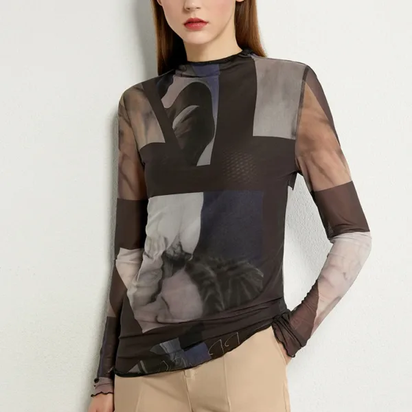 AMII Minimalism Long-sleeved T-shirts for Women Spring New Bottoming Shirt
