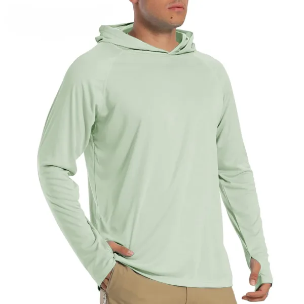 TACVASEN Sun Protection T-Shirts Mens Long Sleeve Hoodie Casual UV-Proof T-Shirts